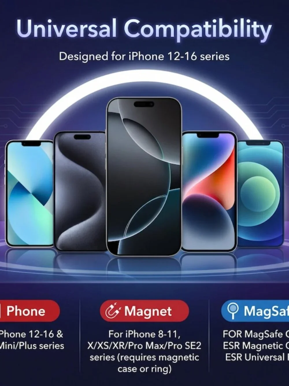 Magnetic Wireless Power Bank Fast Charging Portable Charger LED Display